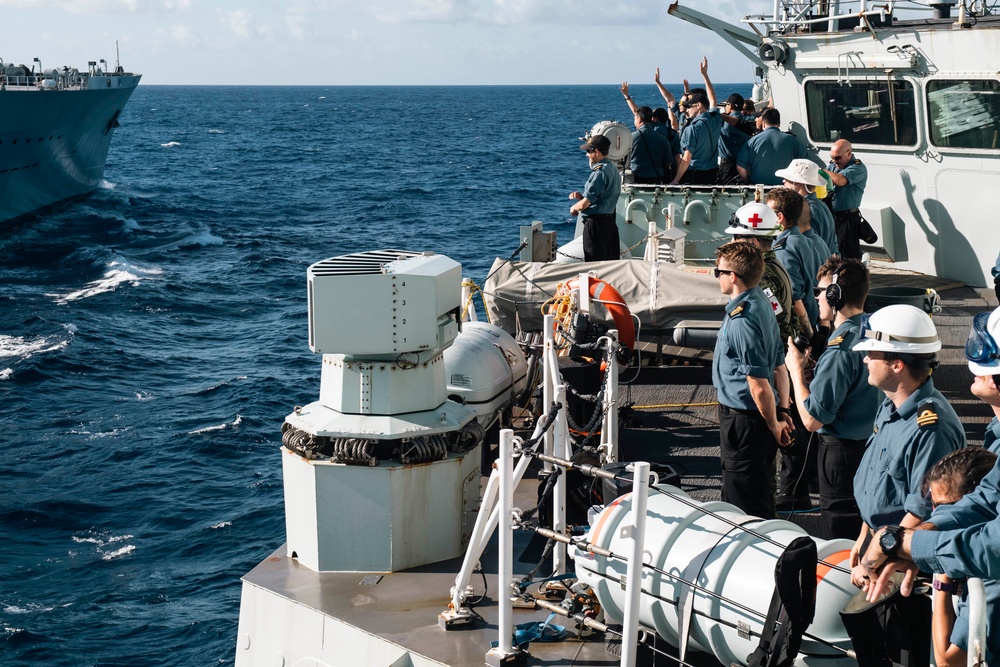 RIMPAC 2022: HMCS Winnipeg conducts RAS with USNS Henry J. Kaiser
