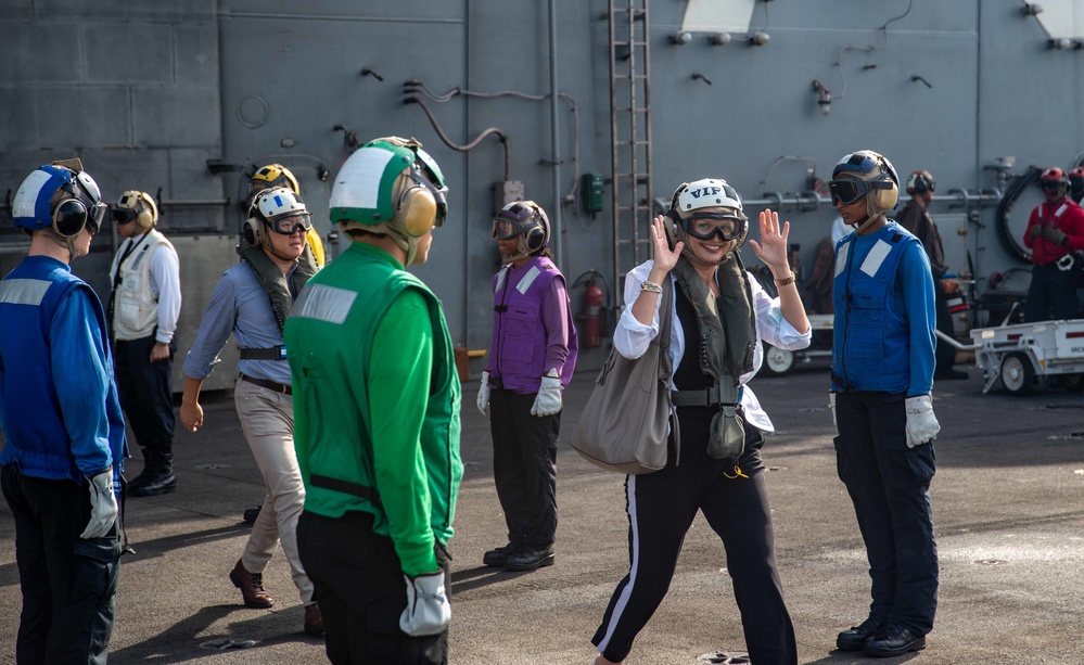 USS Ronald Reagan (CVN 76) hosts U.S., Italy, and Ukraine ambassadors