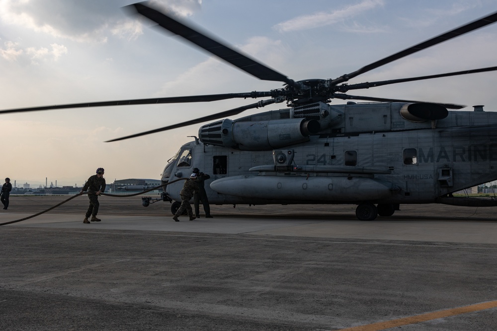 Marine Heavy Helicopter Squadron 361 arrives in South Korea for KMEP 22