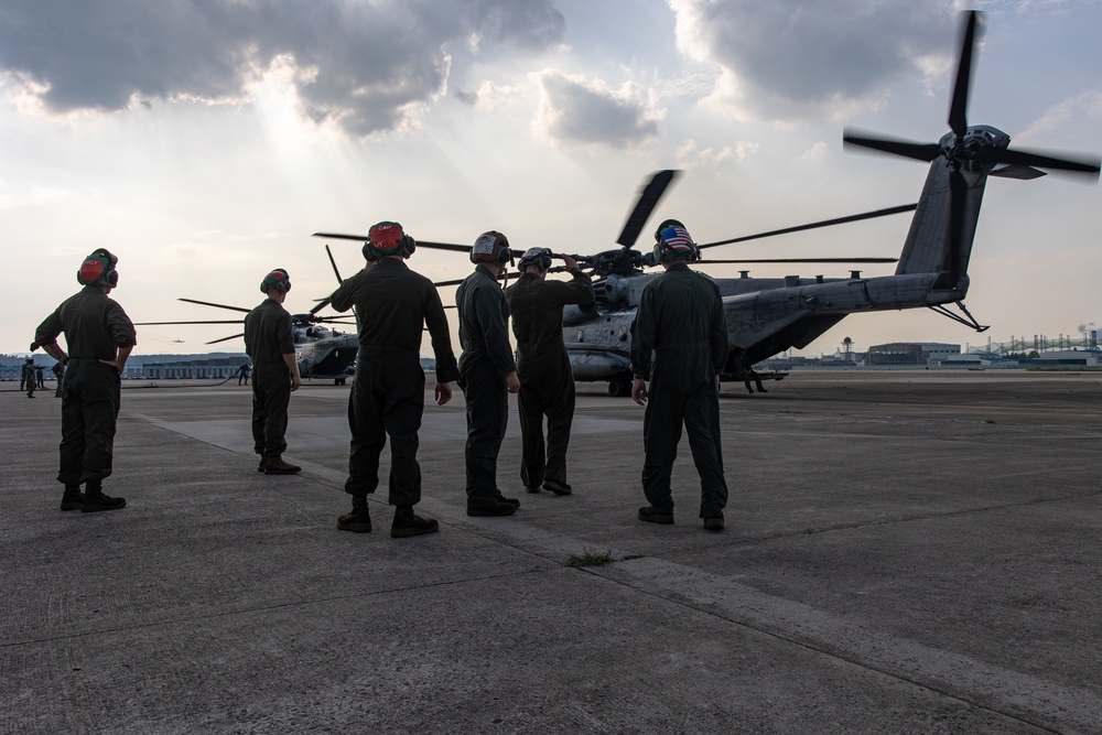 Marine Heavy Helicopter Squadron 361 arrives in South Korea for KMEP 22