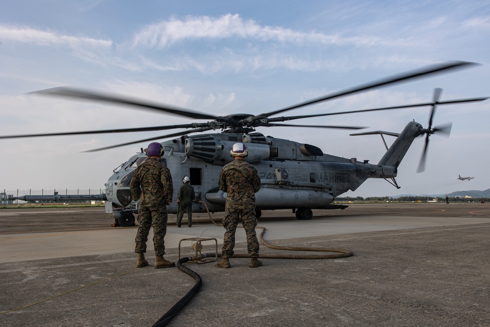 Marine Heavy Helicopter Squadron 361 arrives in South Korea for KMEP 22