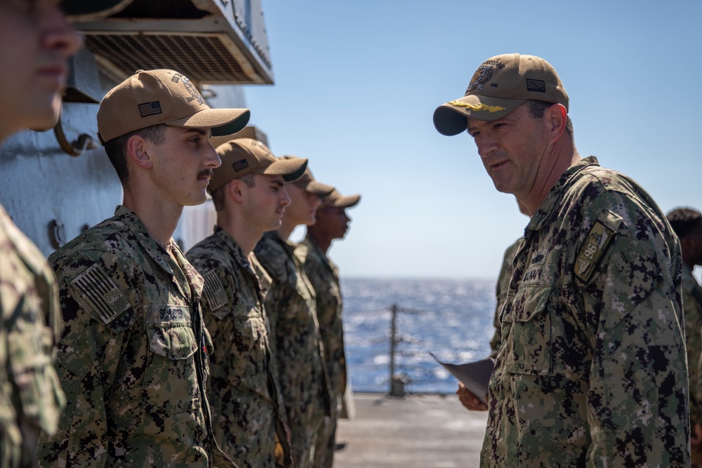 The USS Bainbridge is on a scheduled deployment in the U.S. Naval Forces Europe area of operations, employed by U.S. Sixth Fleet to defend U.S., Allied and Partner interests.