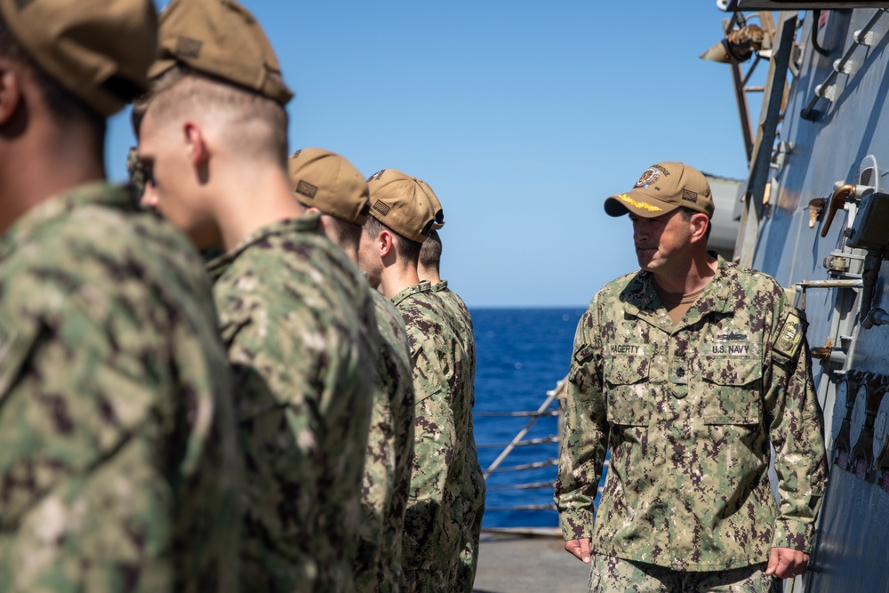 The USS Bainbridge is on a scheduled deployment in the U.S. Naval Forces Europe area of operations, employed by U.S. Sixth Fleet to defend U.S., Allied and Partner interests.