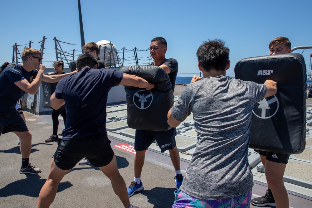 The USS Bainbridge is on a scheduled deployment in the U.S. Naval Forces Europe area of operations, employed by U.S. Sixth Fleet to defend U.S., Allied and Partner interests.