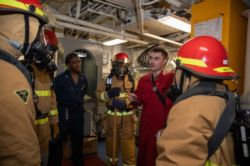 The USS Bainbridge is on a scheduled deployment in the U.S. Naval Forces Europe area of operations, employed by U.S. Sixth Fleet to defend U.S., Allied and Partner interests.