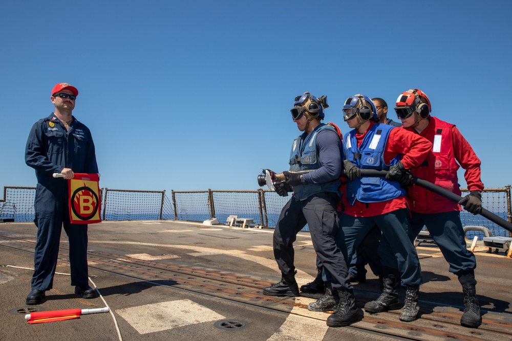 The USS Bainbridge is on a scheduled deployment in the U.S. Naval Forces Europe area of operations, employed by U.S. Sixth Fleet to defend U.S., Allied and Partner interests.