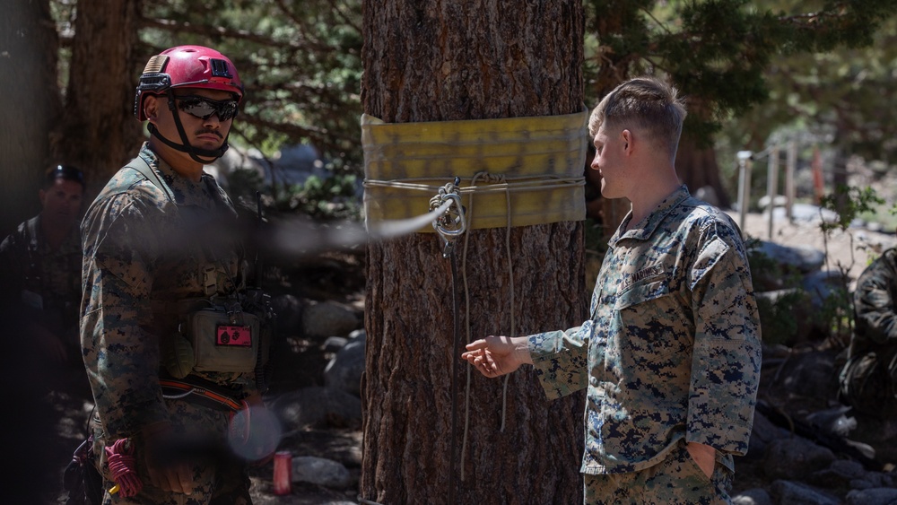 Practice Makes Perfect | U.S. Marines with 1st Battalion, 24th Marine Regiment practice rope rappelling drills at Mountain Warfare Training Center