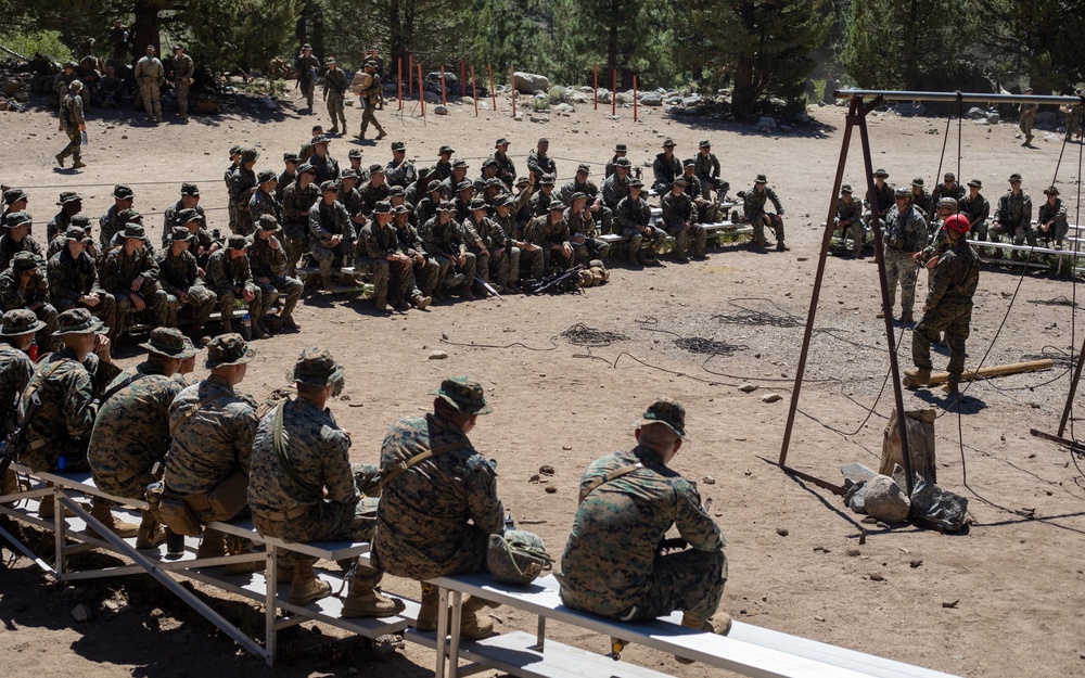 Practice Makes Perfect | U.S. Marines with 1st Battalion, 24th Marine Regiment practice rope rappelling drills at Mountain Warfare Training Center