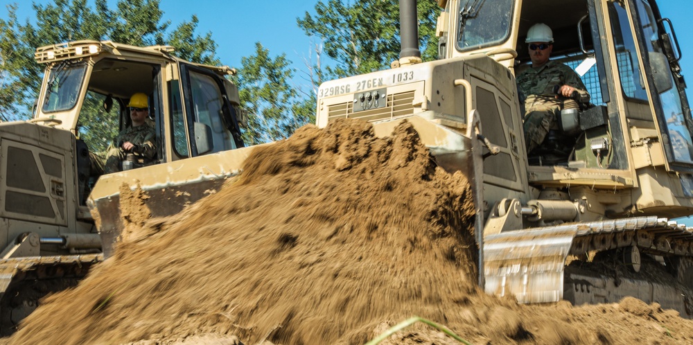 1033rd Engineer Support Company Conducts Obstacle Breeching exercise