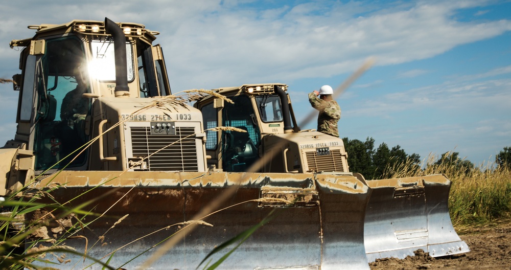 1033rd Engineer Support Company Conducts Obstacle Breeching exercise