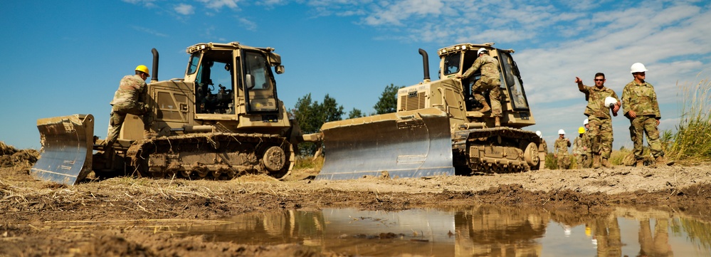 1033rd Engineer Support Company Conducts Obstacle Breeching exercise