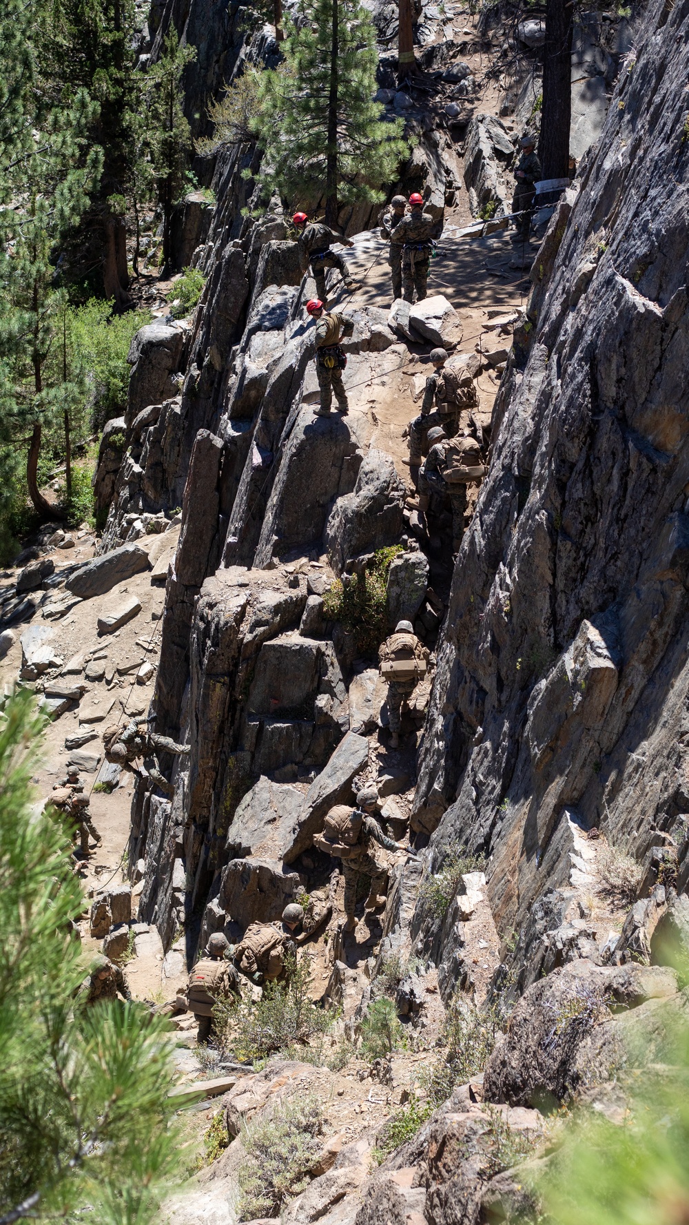 Practice Makes Perfect | U.S. Marines with 1st Battalion, 24th Marine Regiment practice rope rappelling drills at Mountain Warfare Training Center