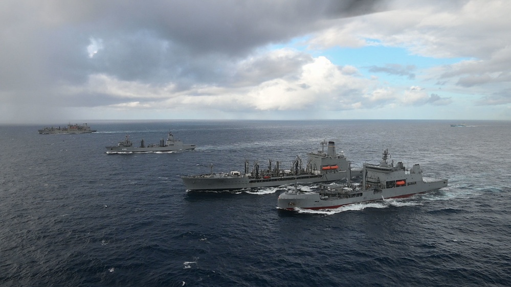 U.S. Navy, Royal Australian Navy and New Zealand Navy Sail in Formation During RIMPAC 2022