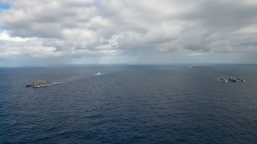 U.S. Navy, Royal Australian Navy and New Zealand Navy Sail in Formation During RIMPAC 2022