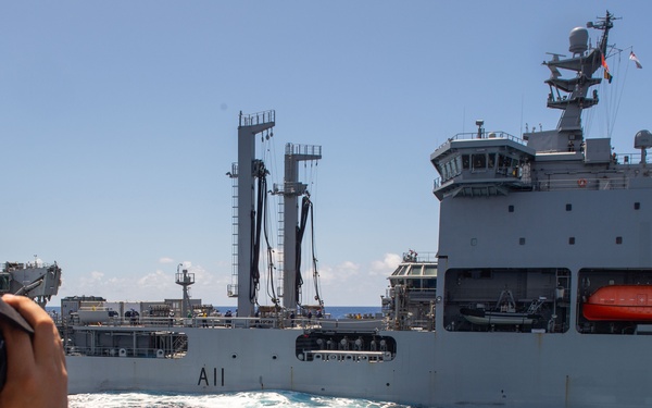 HMCS Vancouver Conducts Replenishment-at-Sea with HMNZS Aotearoa
