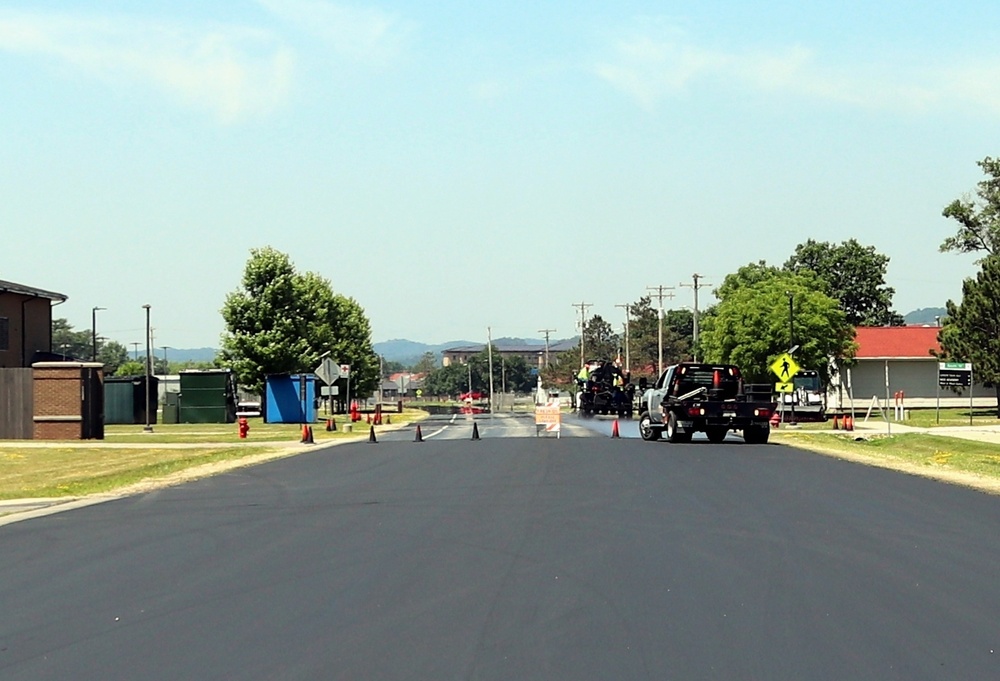 June 2022 road improvement work at Fort McCoy