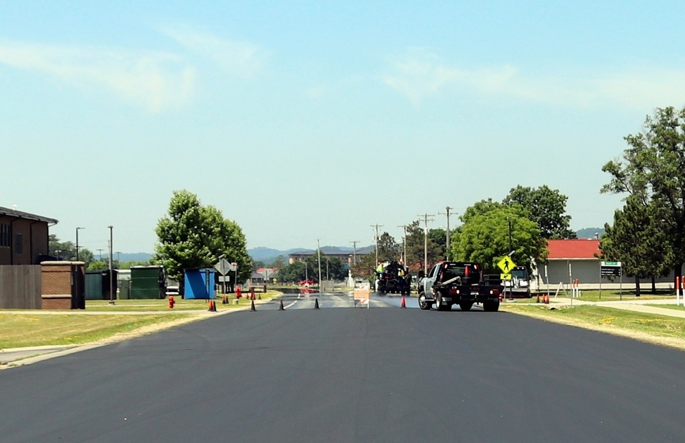 June 2022 road improvement work at Fort McCoy