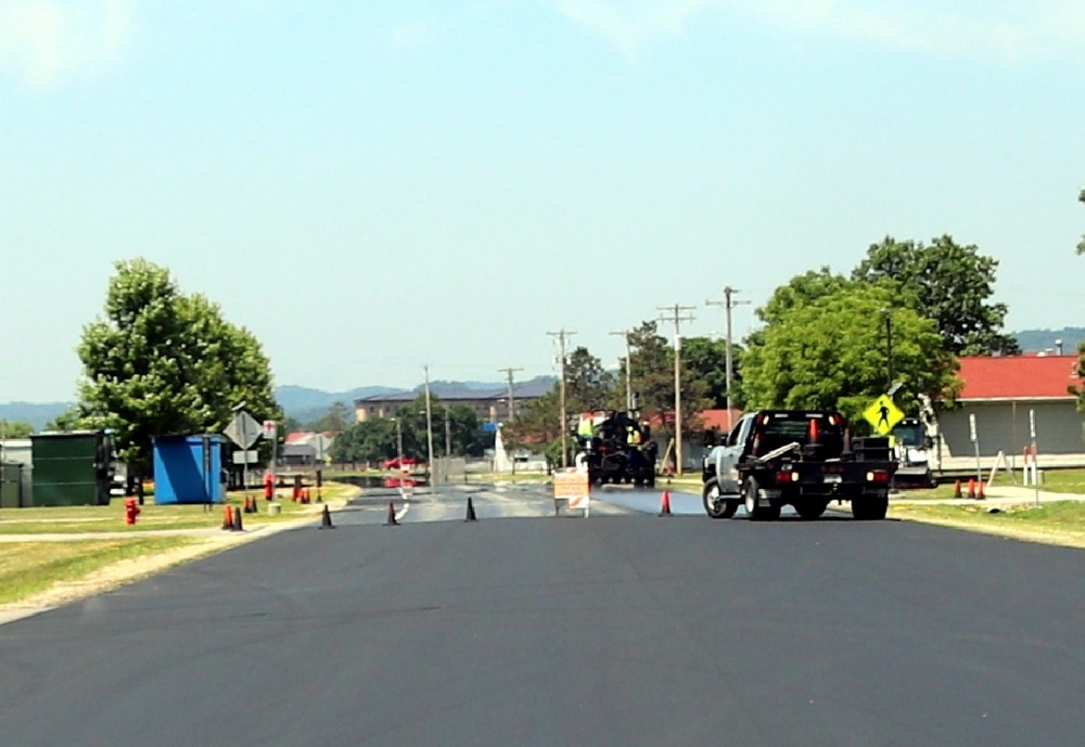 June 2022 road improvement work at Fort McCoy