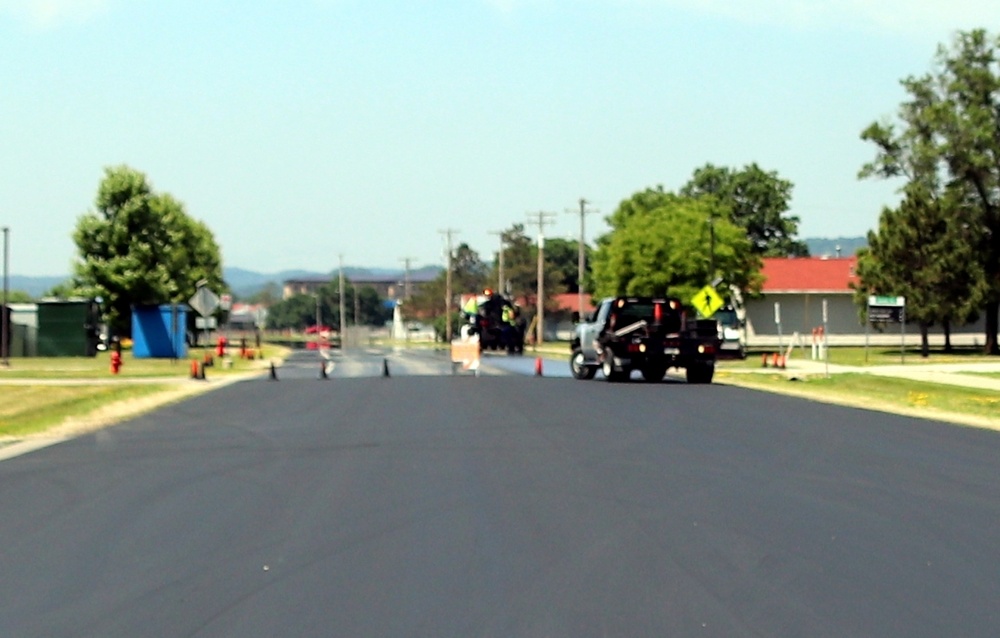 June 2022 road improvement work at Fort McCoy