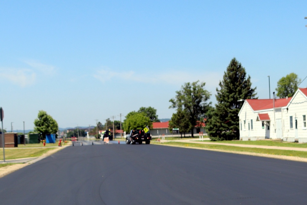 June 2022 road improvement work at Fort McCoy
