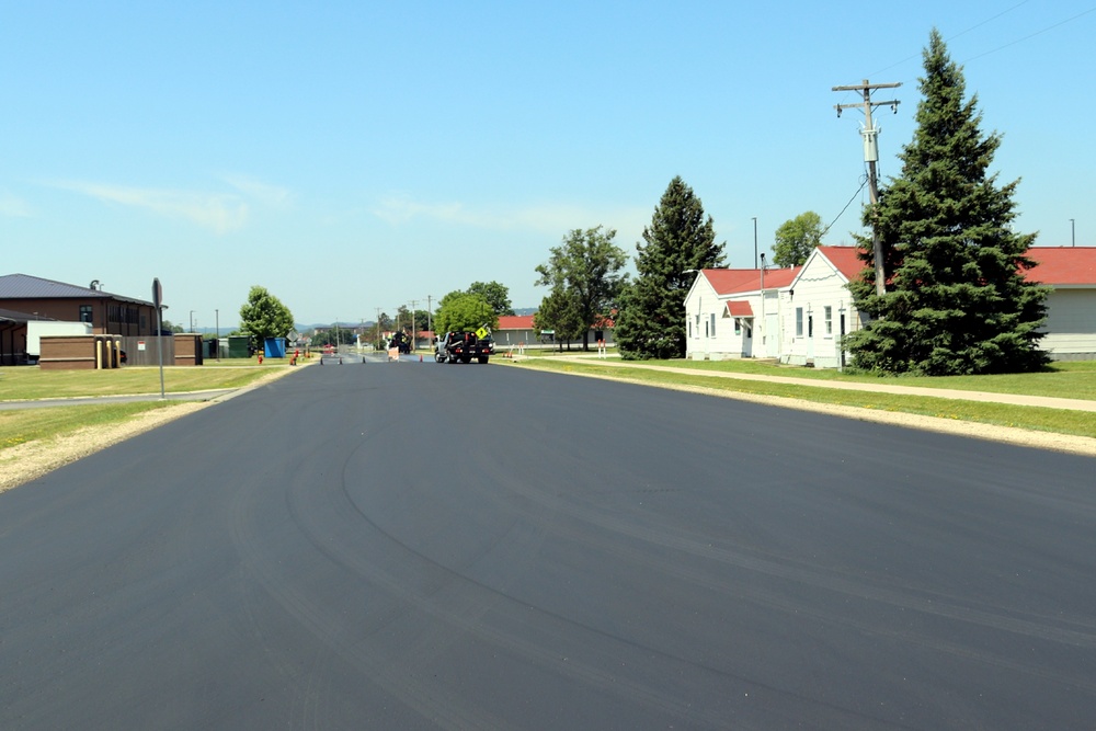 June 2022 road improvement work at Fort McCoy