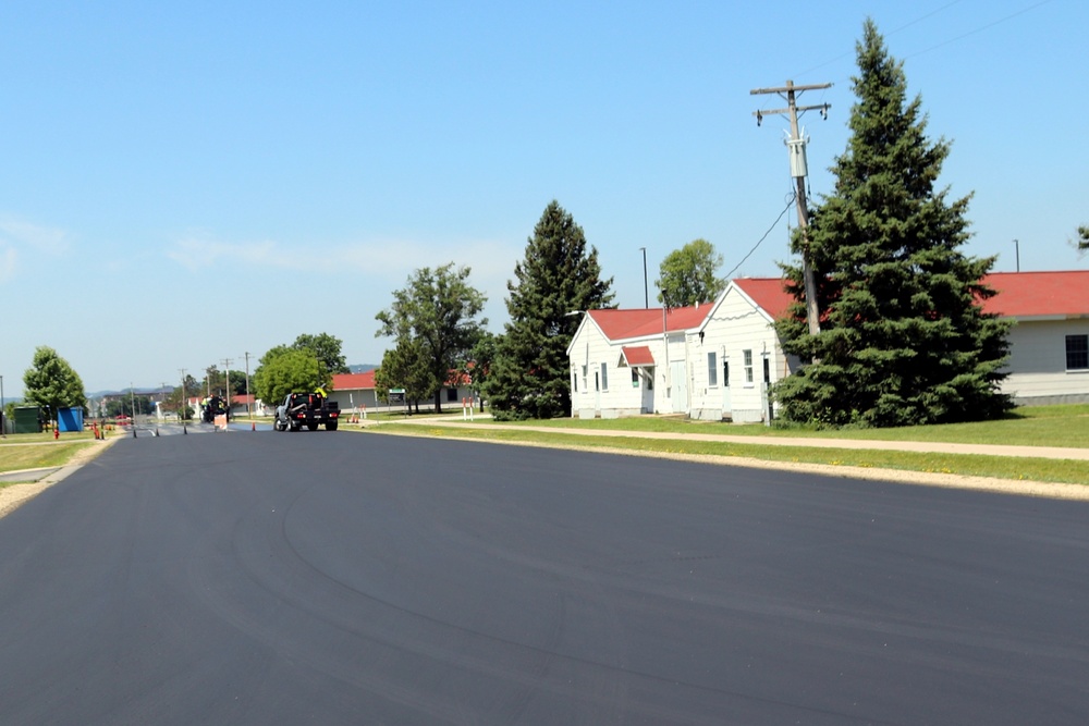 June 2022 road improvement work at Fort McCoy
