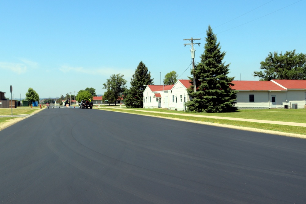June 2022 road improvement work at Fort McCoy
