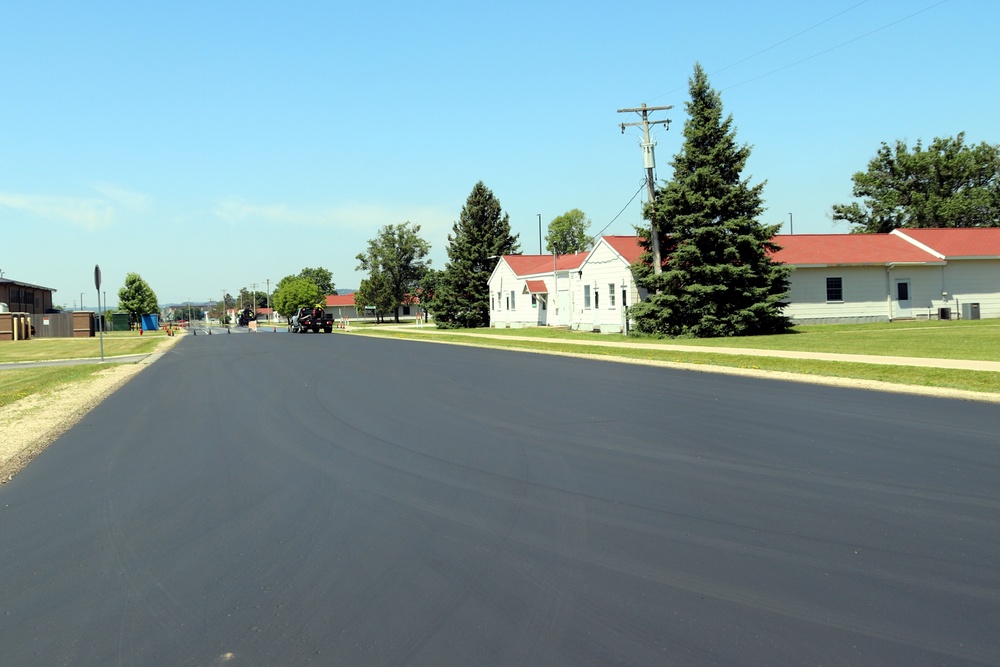 June 2022 road improvement work at Fort McCoy