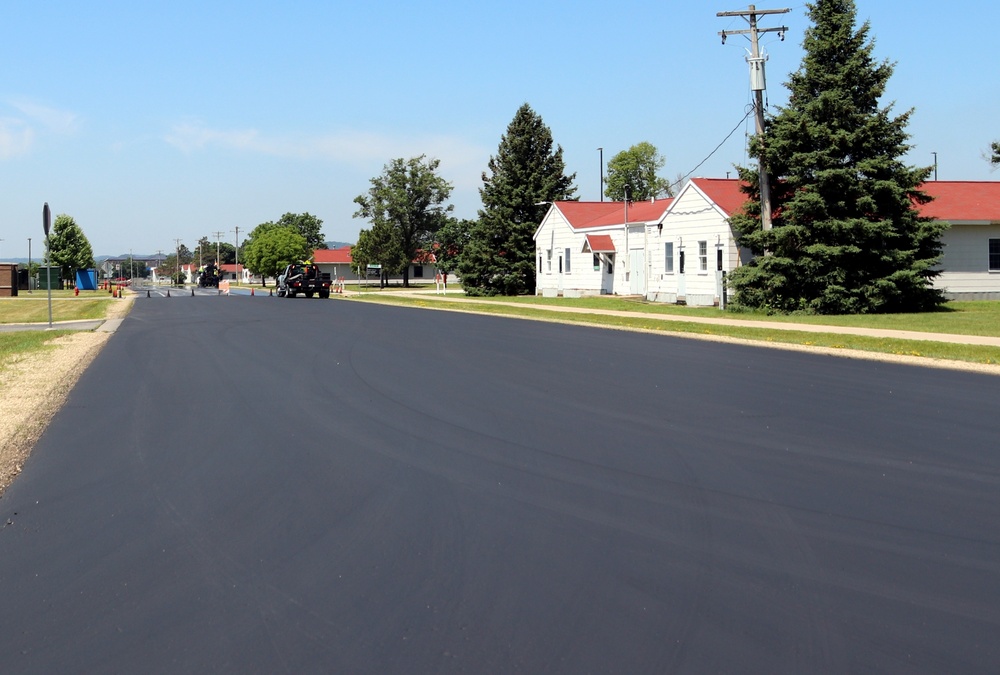 June 2022 road improvement work at Fort McCoy