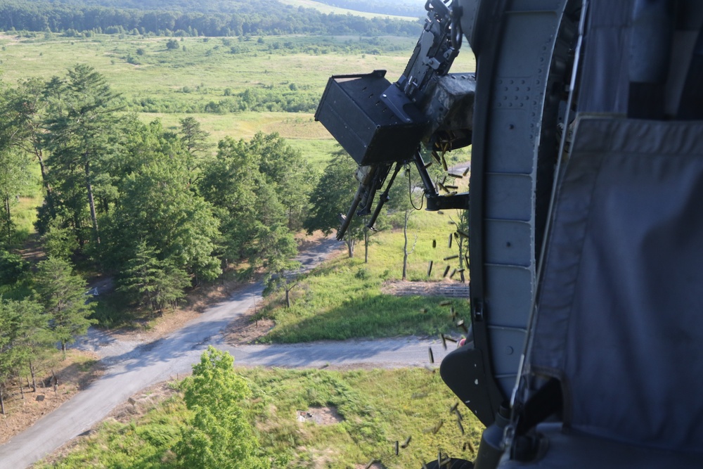 Pennsylvania Army Soldiers perform training to pass the air gunnery qualification