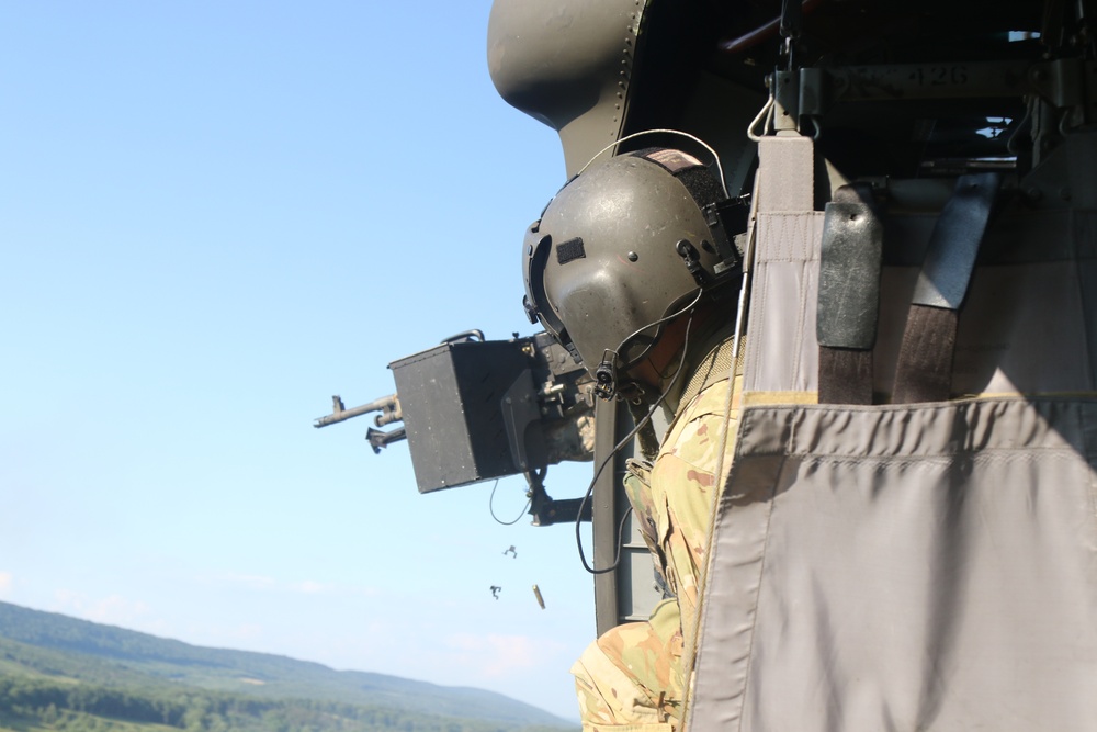 Pennsylvania Army Soldiers perform training to pass the air gunnery qualification