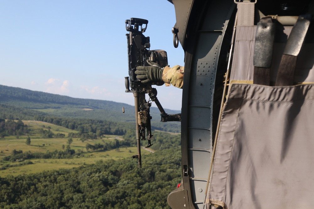 Pennsylvania Army Soldiers perform training to pass the air gunnery qualification