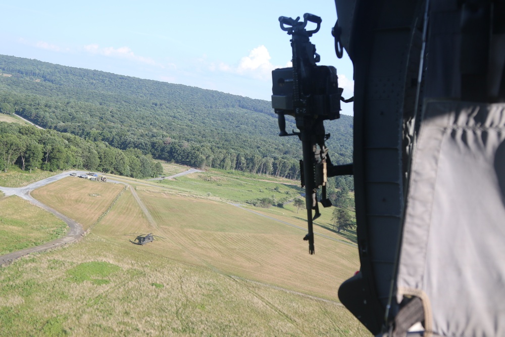 Pennsylvania Army Soldiers perform training to pass the air gunnery qualification