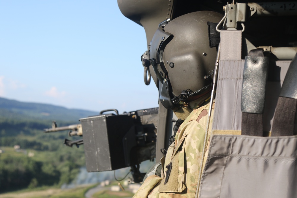 Pennsylvania Army National Guard Soldiers perform training to pass the air gunnery qualification