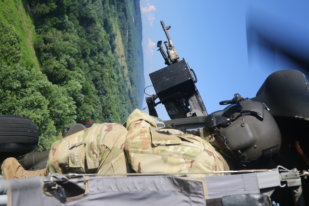 Pennsylvania Army National Guard Soldiers perform training to pass the air gunnery qualification