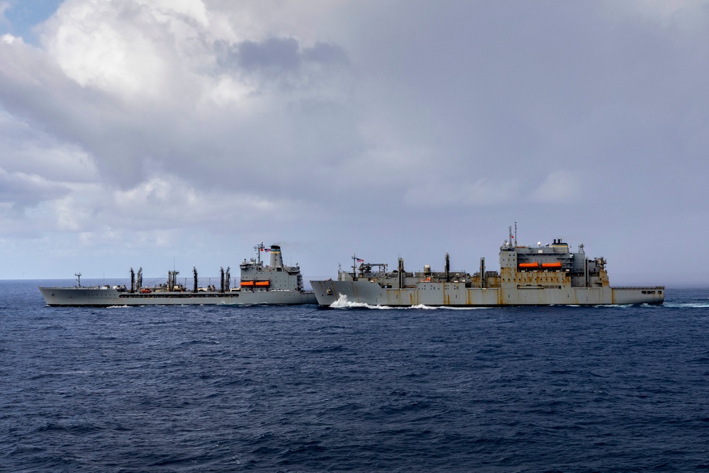 Replenishment ships gather during RIMPAC 22