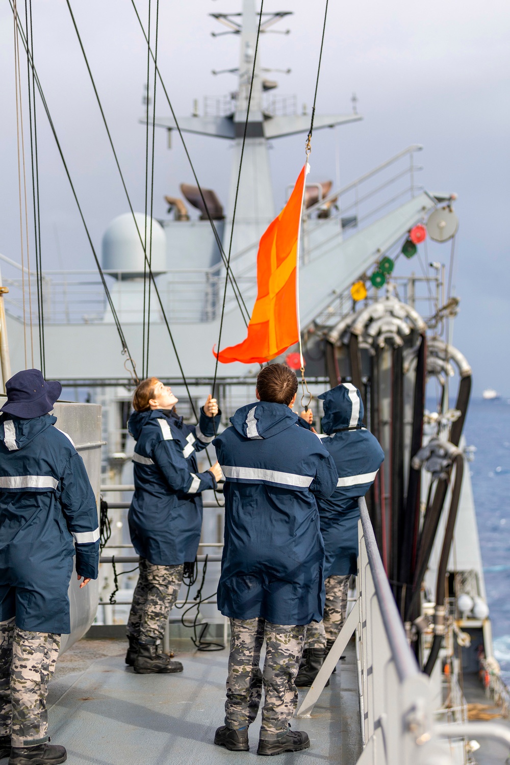 Replenishment ships gather during RIMPAC 22