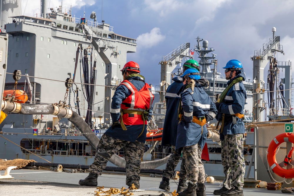 Replenishment ships gather during RIMPAC 22