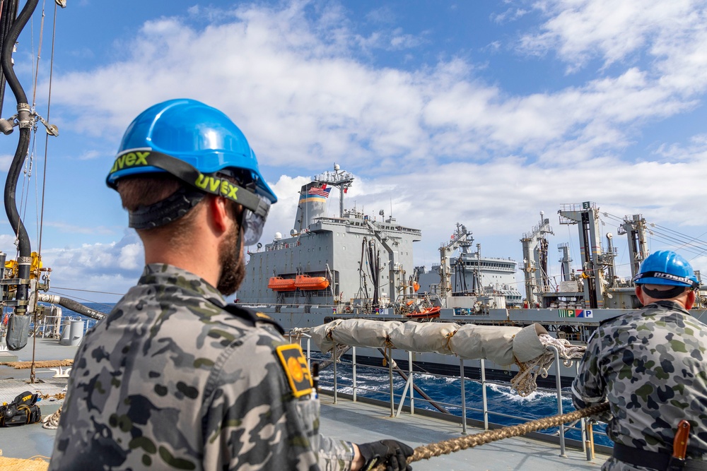 Replenishment ships gather during RIMPAC 22