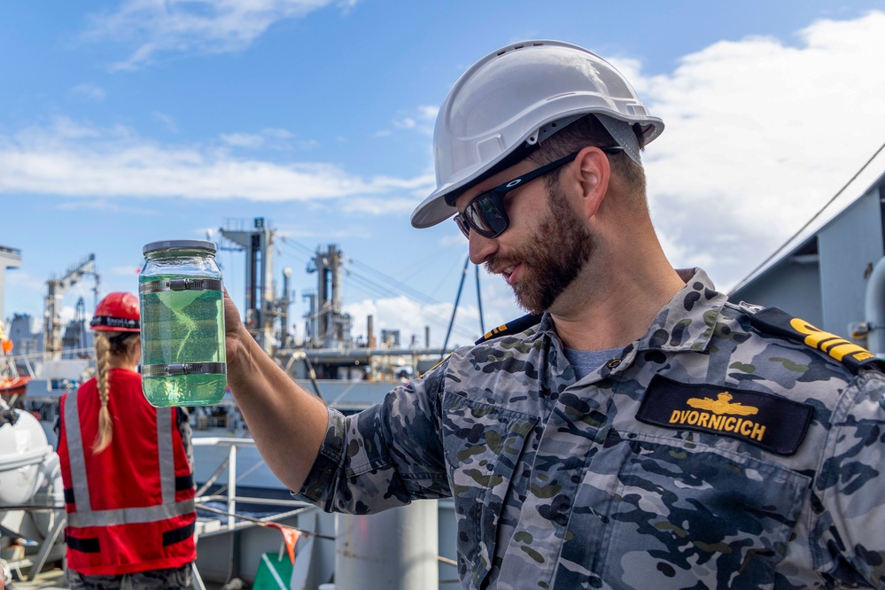 Replenishment ships gather during RIMPAC 22