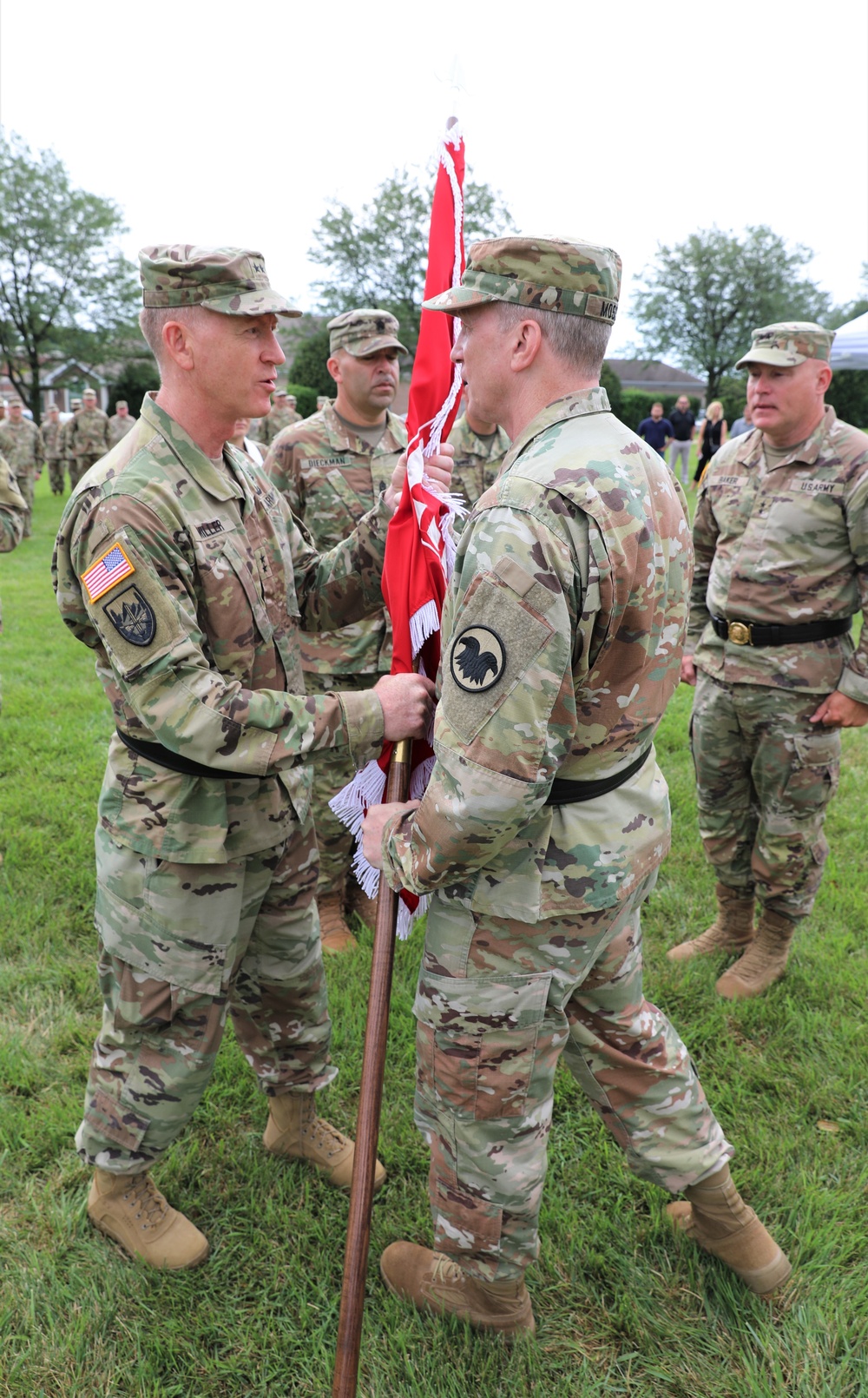 416th TEC brings traditional Change of Command ceremony to community park