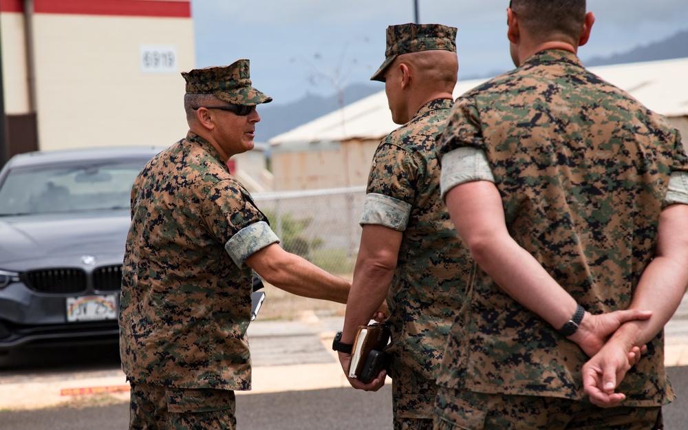 Brig. Gen. Chalkley attends meeting with 3rd Marine Littoral Regiment