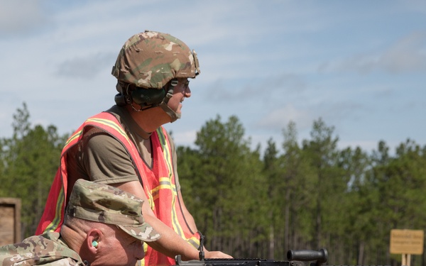 Assistant Adjutant General Maj. Gen. Jerry Martin fires the M2 .50 Caliber