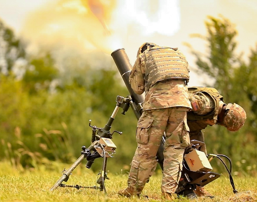 102nd Cavalry Conducts Mortar Live Fire Exercise