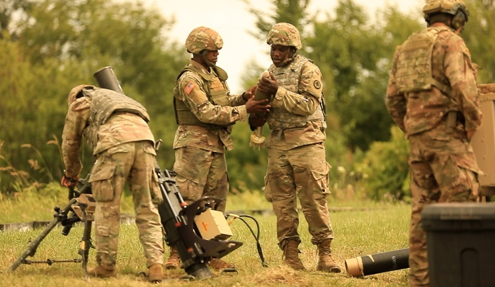 102nd Cavalry Conducts Mortar Live Fire Exercise