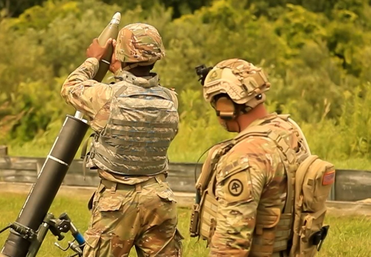 102nd Cavalry Conducts Mortar Live Fire Exercise