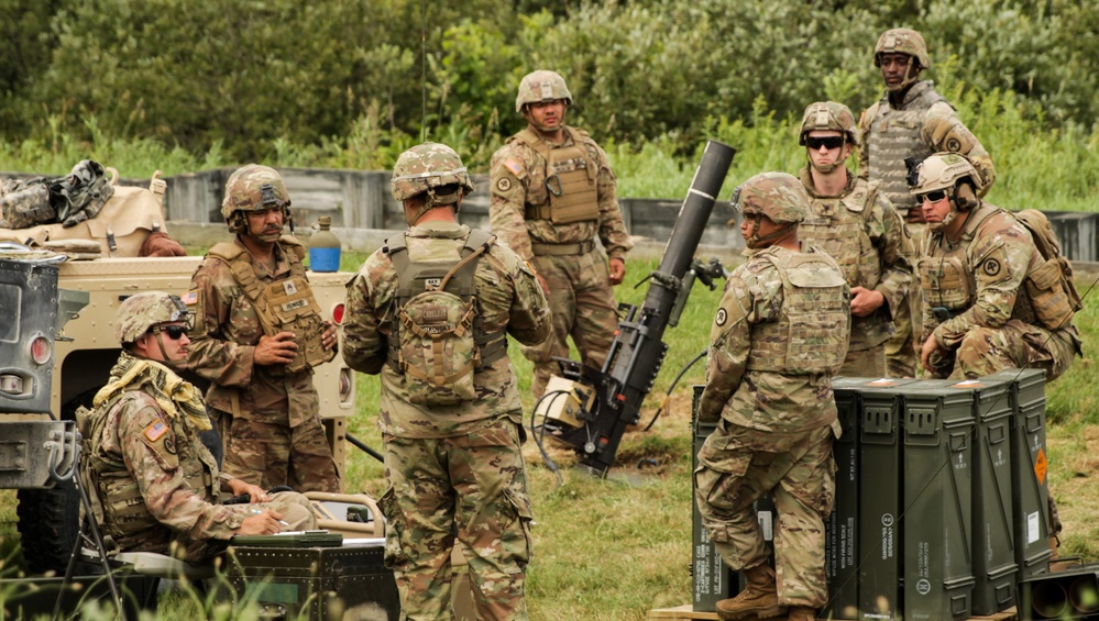 102nd Cavalry Conducts Mortar Live Fire Exercise