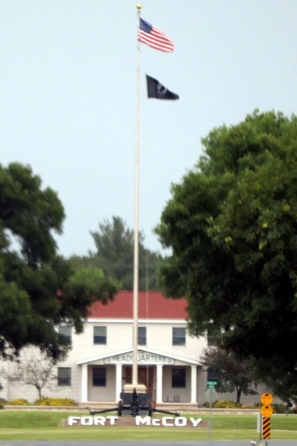 American Flag and Fort McCoy