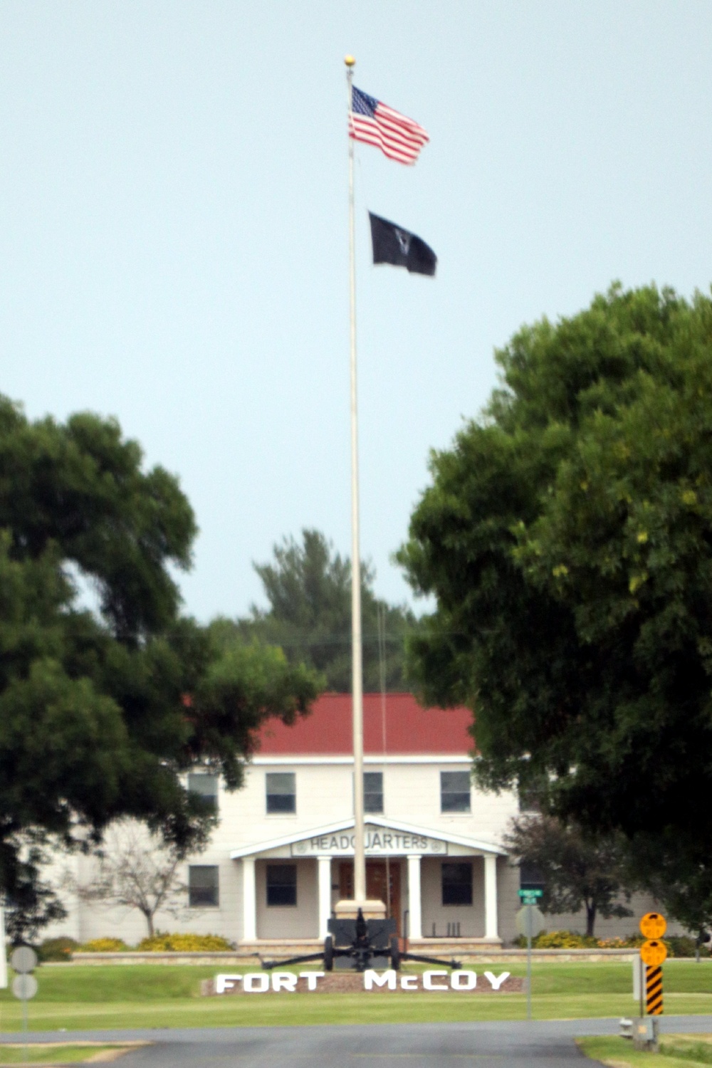 American Flag and Fort McCoy