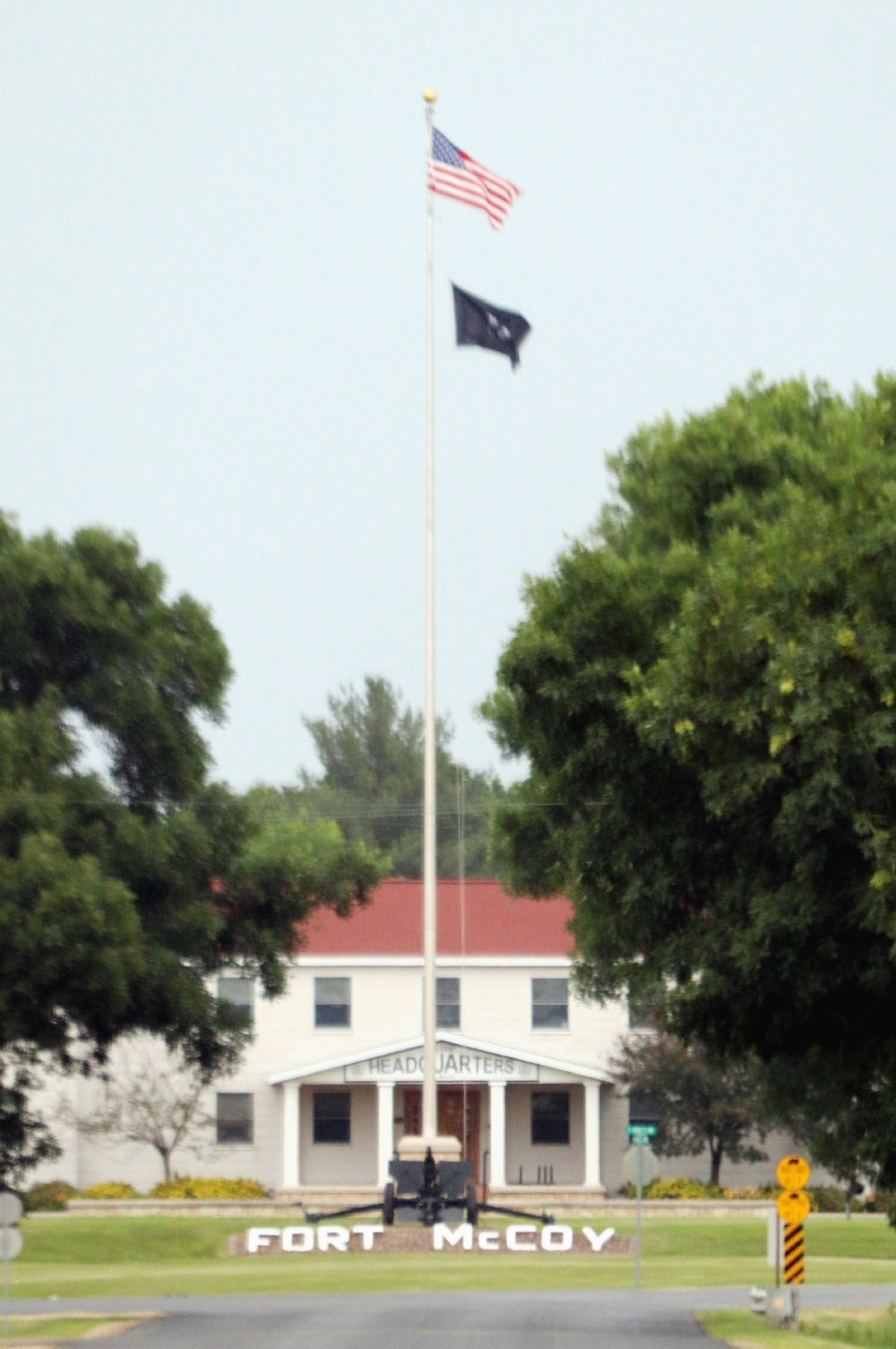 American Flag and Fort McCoy